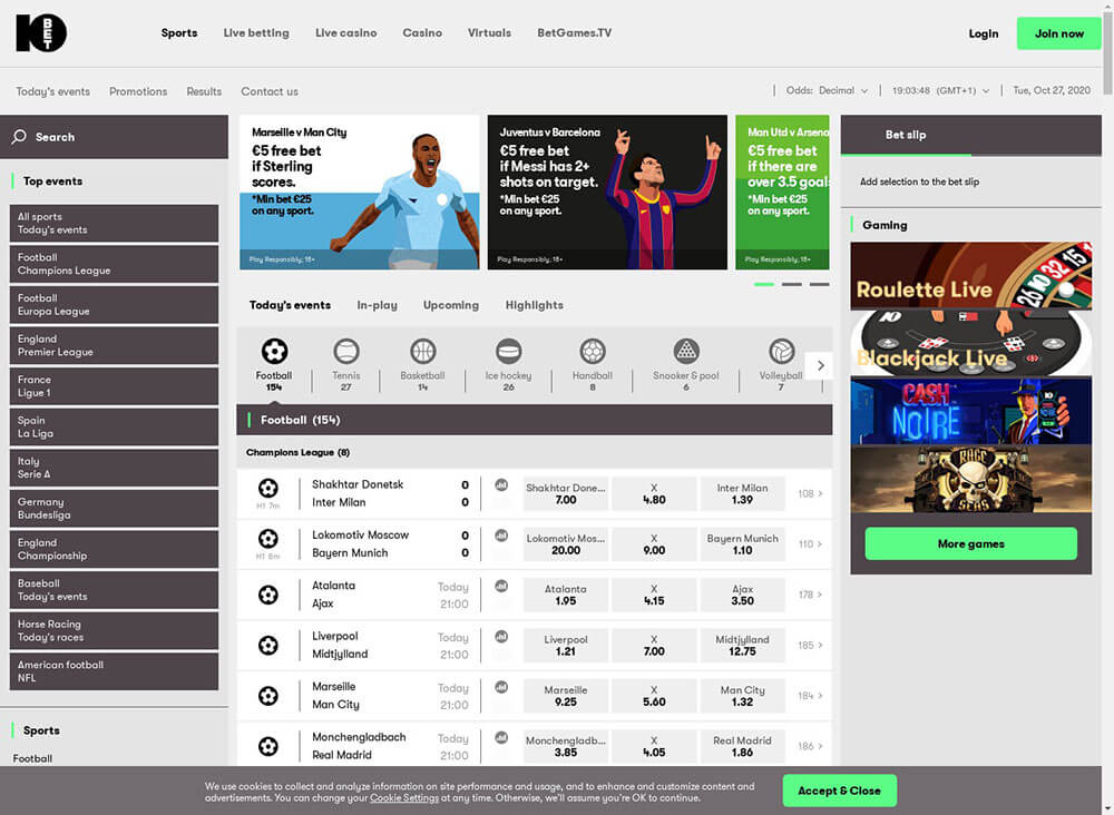 10bet Sportsbook Review: Live Sports Betting & Online Casino